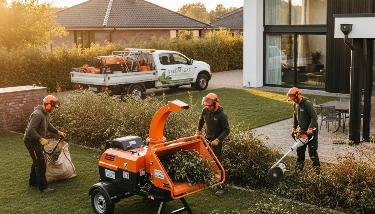 Professional shrub removal crew clearing overgrown bushes in West Palm Beach, FL