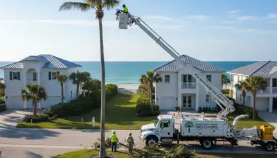 Professional tree removal service in West Palm Beach FL safely cutting and clearing damaged trees